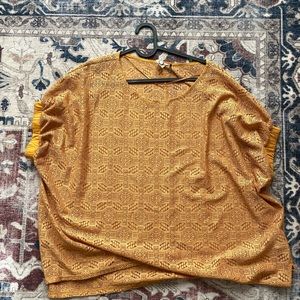 Anthropologie mustard yellow top